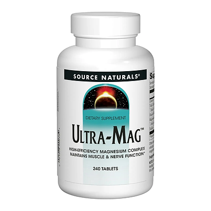 Магній Source Naturals Ultra-Mag 240 Tabs, фото 1