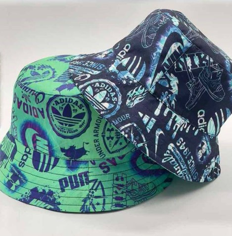 Літня двостороння панама унісекс СПОРТ БРЕНДИ (Розмір 56-57), Синя/Зелена