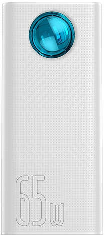 Зовнішній акумулятор (павербанк) Baseus Amblight Digital Display Quick Charge 65W 30000mAh White (PPLG-A02, PPLG000102), фото 1