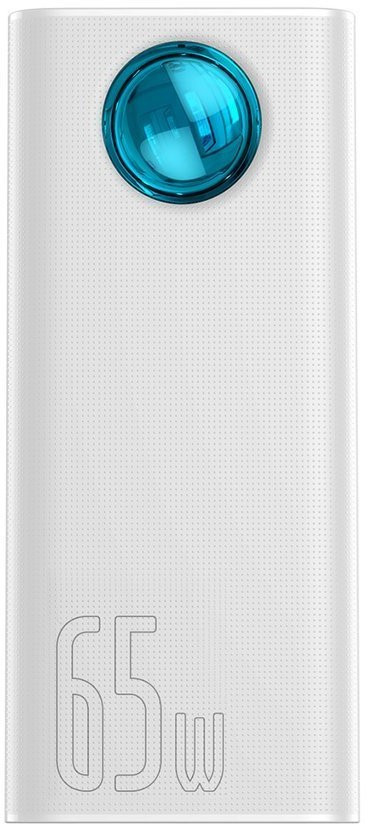 Зовнішній акумулятор (павербанк) Baseus Amblight Digital Display Quick Charge 65W 30000mAh White (PPLG-A02, PPLG000102)