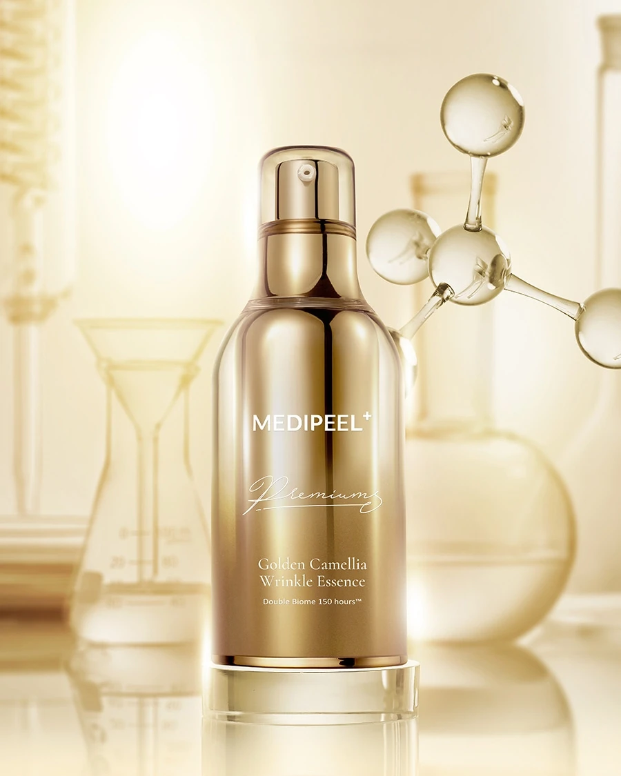 Киснева есенція з пептидним комплексом MEDI-PEEL PEPTIDE 9 GOLDEN CAMELLIA WRINKLE ESSENCE 50 мл, фото 1