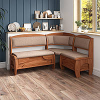 Дерев'яний кухонний куточок на кухню з м'яким сидінням і нішами для зберігання Софі-2 Летро