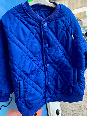 Куртка синя на пуху (yola.baby.shop) 130см, фото 1