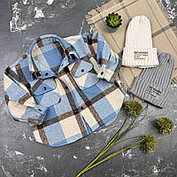 Сорочка дитяча в клітинку BEWARM блакитний