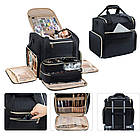 Органайзер для косметики 30x40x40см, Чорний / Сумка для косметики / Косметична валіза, фото 3