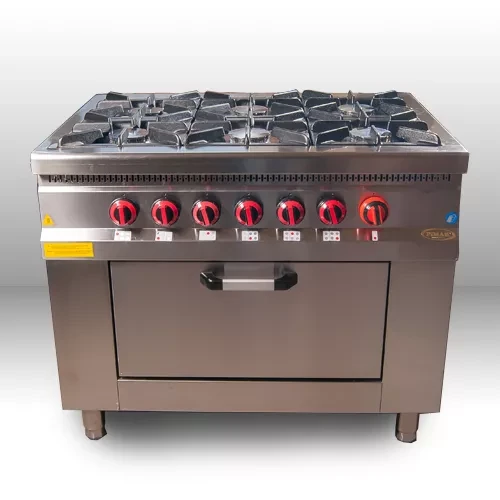 ПЛИТА ПРОМИСЛОВА З ГАЗОВИМ КОНТРОЛЕРОМ PIMAK 70S-M015-6F