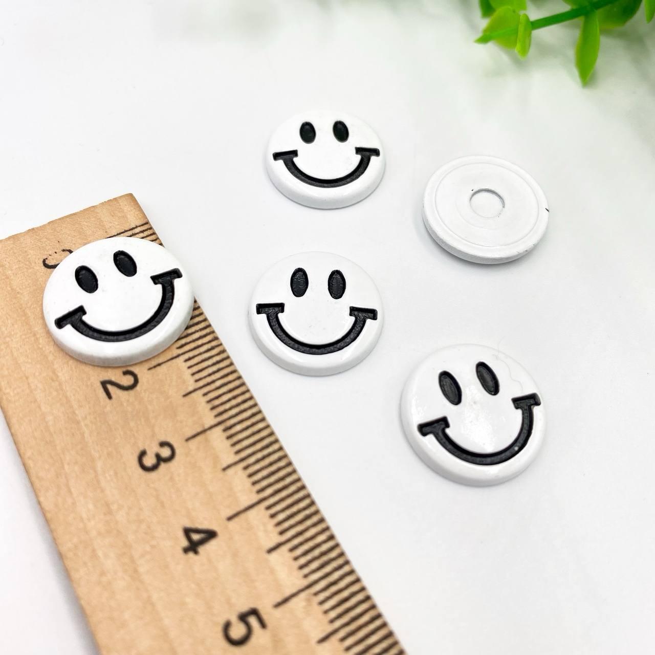 Кабошон / «Смайл» / Ø1,8 см / Упаковка - 5 шт / Білий, фото 1