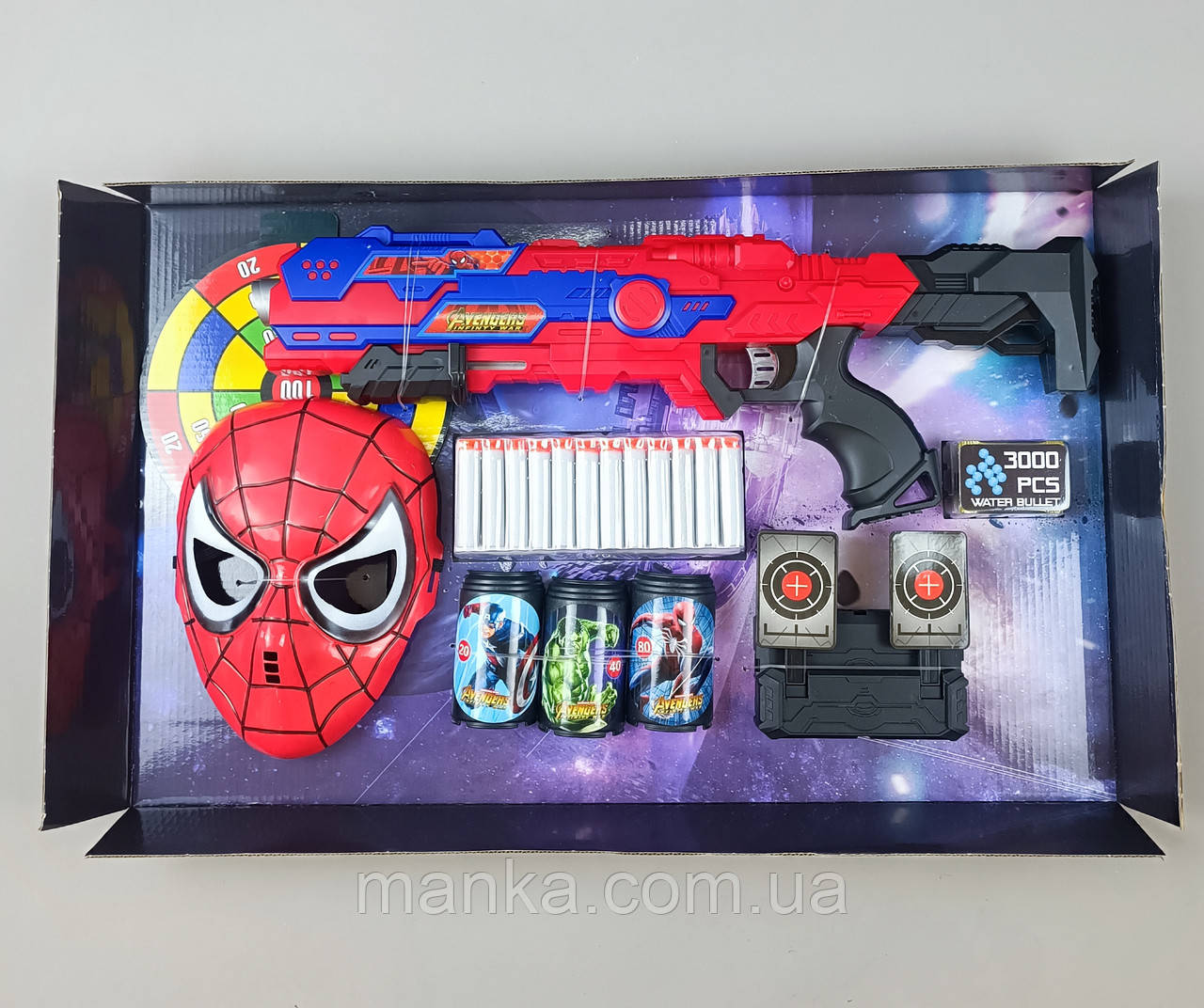Ігровий набір 893-2 набір з пістолетом людини павука маска  набір героя, фото 1