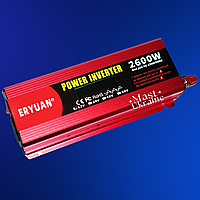 Перетворювач напруги Eryuan 2600W з чистою синусоїдою та вольтметром LCD DC/AC 12V 220V ER-2600                  ф