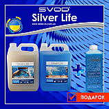 Срібний бактерицидний комплекс для басейнів SVOD Silver Life 2x5000 мл + Algaecide 1000 мл у подарунок, фото 3