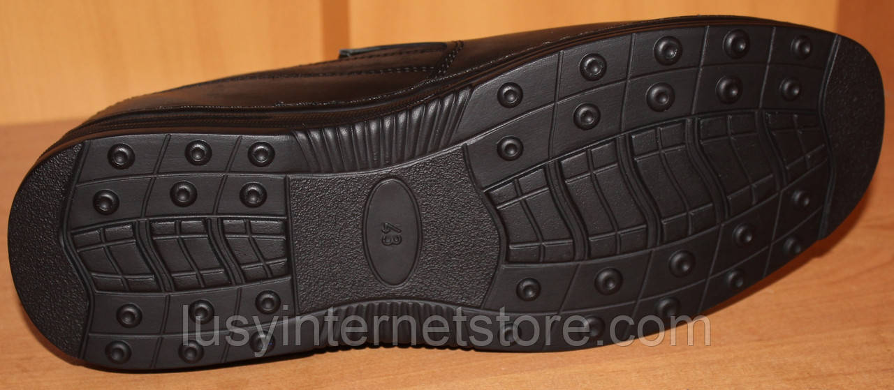 Туфли мужские черные кожаные от производителя модель АМТ126 - фото 5 - id-p361874215