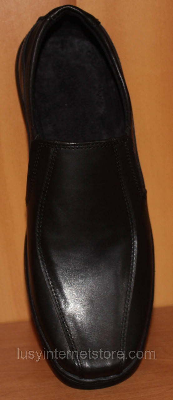 Туфли мужские черные кожаные от производителя модель АМТ126 - фото 6 - id-p361874215