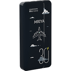 Повербанк Powerbank Mibrand Mriya 30000 mAh 20w швидка зарядка USB Type-C для смартфона лампи - Чорний, фото 4