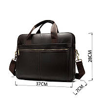 Сумка чоловіча під ноутбук Vintage 14670 Коричнева, фото 3