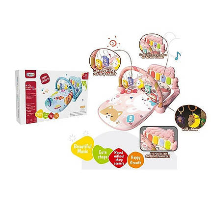 Килимок музичний (звук, піаніно, підсвічування, брязкальця) 368-5 P, фото 2