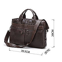 Сумка чоловіча Vintage 14088 Коричнева, фото 3