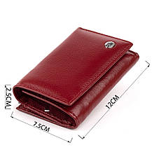 Горизонтальне портмоне зі шкіри жіноче на магніті ST Leather 19333 Бордове, фото 3