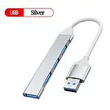 USB-хаб 3.0 USB-A 4 порти USB2.0+USB3.0 чорний, фото 3