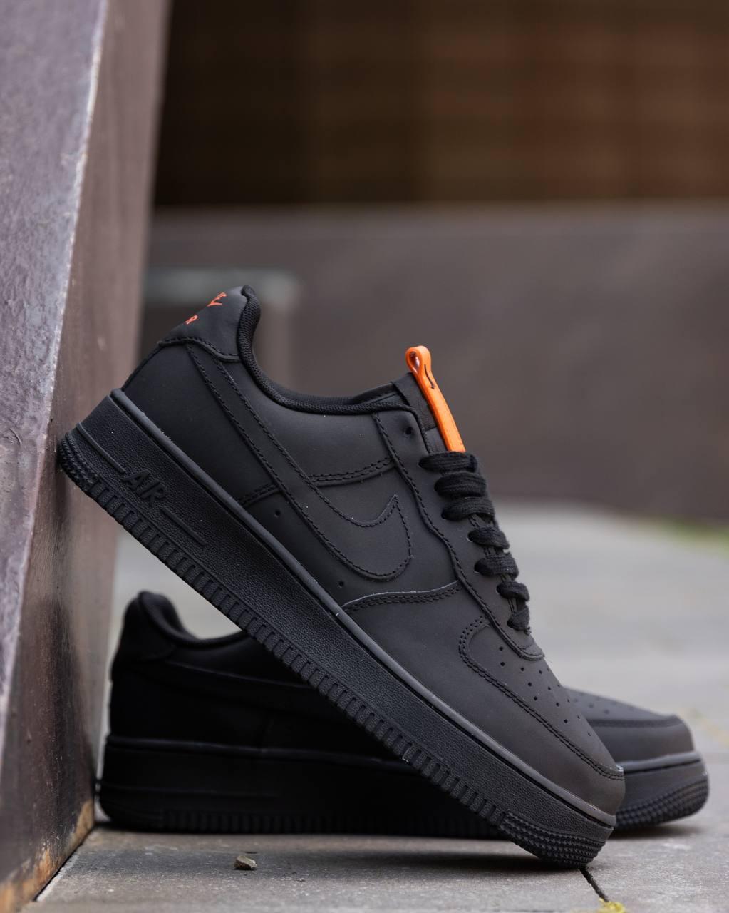 Кроссовки мужские Nike Air Force 1 07 Low Total Black, Кеды Найк эир ...