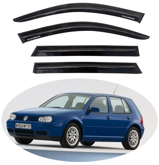 Дефлектори вікон вітровики Volkswagen Golf IV 1997-2002 Хечбек Скотч 3M AV-Tuning Харків