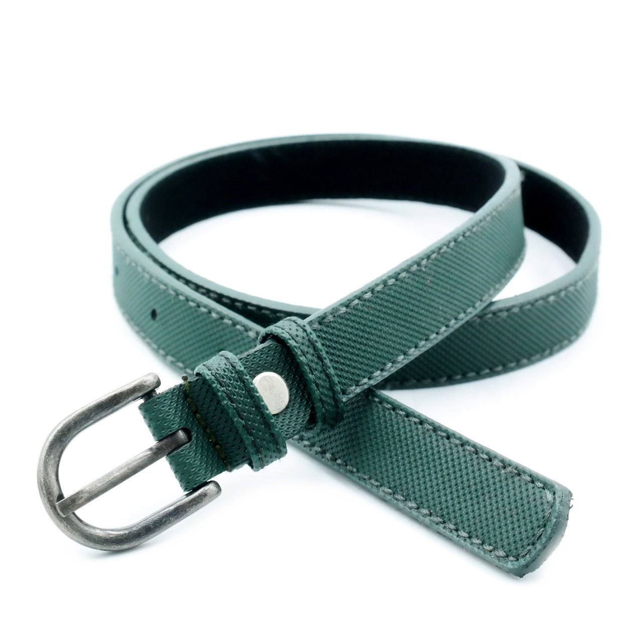 Дитячий ремінь Weatro 1,8 х 90 см Темно-зелений dtsk-18mm-kz-008, фото 1