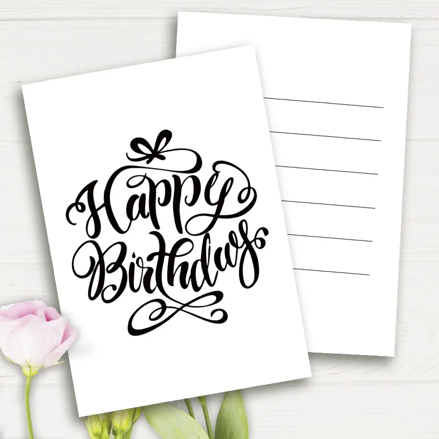 Міні листівка "Happy Birthday" 10шт/уп