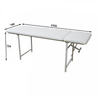 Масажний стіл-кушетка UK20 Стаціонарна, 70 см, білі ніжки (Кольори в асортименті)