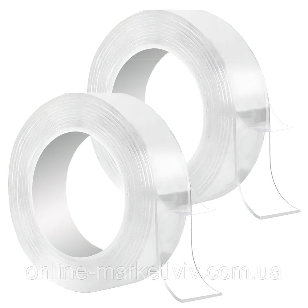 Комплект 2шт Багаторазова кріпильна стрічка 5 м, Ivy Grip Tape / Сверхсильная клейка стрічка-скотч, фото 1