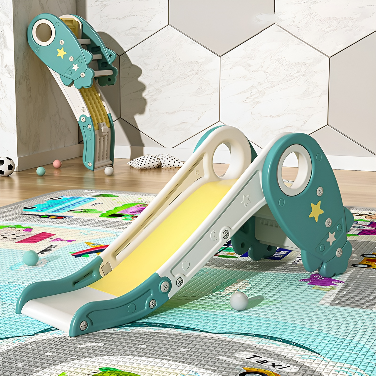 Дитяча гірка Terrio “Rocky” Бірюзова 125 см, фото 1