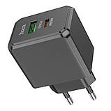 Мережевий Зарядний Пристрій Hoco CS14A 1USB-C/1USB PD/QC 20W Колір Чорний, фото 5
