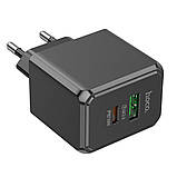 Мережевий Зарядний Пристрій Hoco CS14A 1USB-C/1USB PD/QC 20W Колір Чорний, фото 6