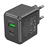 Мережевий Зарядний Пристрій Hoco CS14A 1USB-C/1USB PD/QC 20W Колір Чорний, фото 7