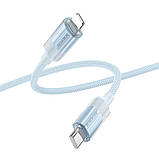 Кабель USB Borofone BU44 Sincero PD27W Type-C to Lightning 1.2m Колір Зелений, фото 8