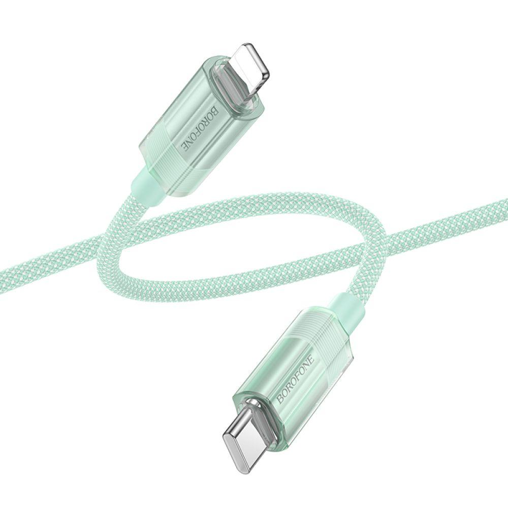 Кабель USB Borofone BU44 Sincero PD27W Type-C to Lightning 1.2m Колір Зелений