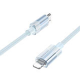 Кабель USB Borofone BU44 Sincero PD27W Type-C to Lightning 1.2m Колір Блакитний, фото 9