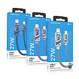 Кабель USB Borofone BU42 Octavia PD27W Type-C to Lightning 1.2m Колір Синiй, фото 3