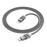 Кабель USB Borofone BU42 Octavia PD27W Type-C to Lightning 1.2m Колір Синiй, фото 10
