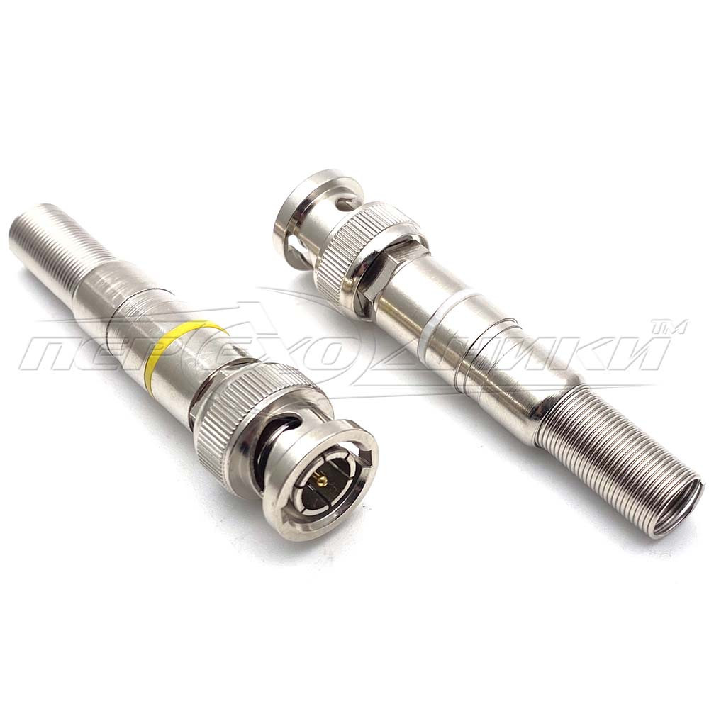 Роз'єм штекер BNC HQ під кабель із пружиною, Solder (пайка)