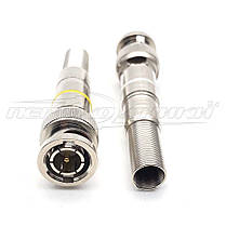 Роз'єм штекер BNC HQ під кабель із пружиною, Solder (пайка), фото 4