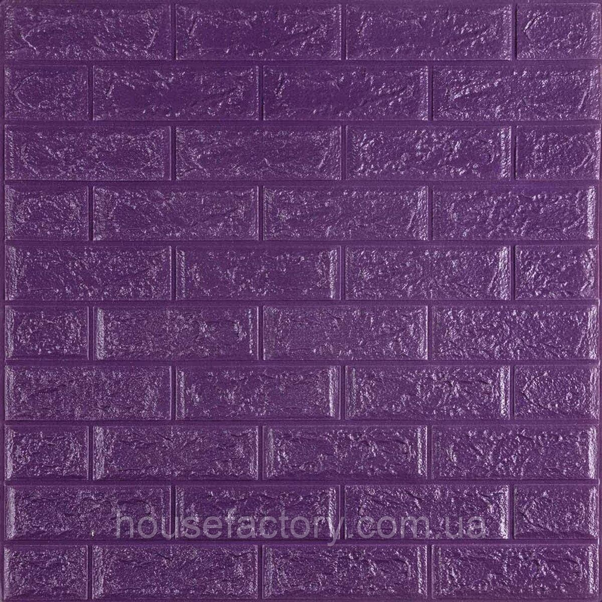 3D панель самоклеюча цегла Цегла Фіолетова 700х770х5мм (016-5) SW-00000150
