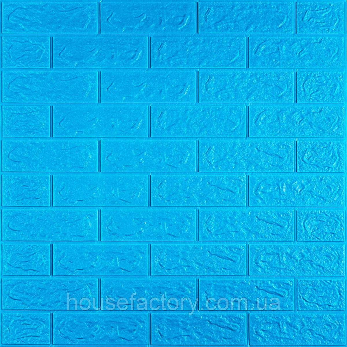 3D панель самоклеюча цегла Синій 700х770х5мм (003-5) SW-00000154