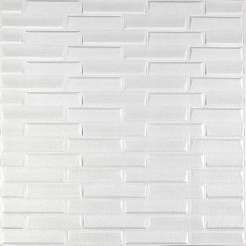 3D панель самоклеюча кладка біла 770х700х5 мм (031) SW-00000167