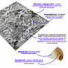 Самоклеюча декоративна 3D панель камінь чорно-білий мармур 700х700х7мм (154) SW-00000219, фото 2