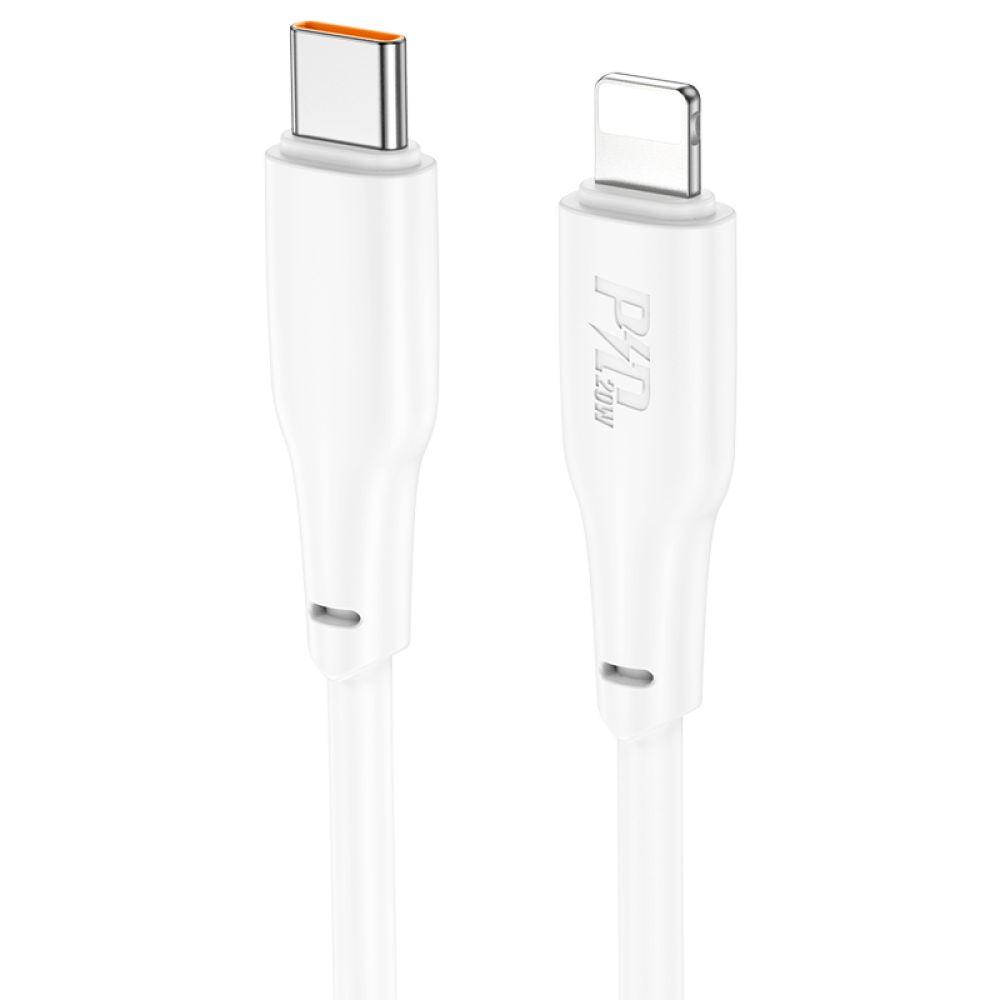 Кабель USB Hoco X93 Force PD20W Type-C to Lightning 2M Колір Бiлий