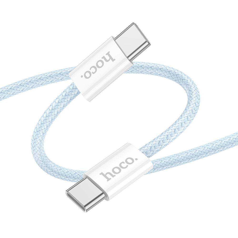 Кабель USB Hoco X104 Source 60W Type-C to Type-C Колір Блакитний