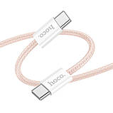 Кабель USB Hoco X104 Source 60W Type-C to Type-C Колір Блакитний, фото 7