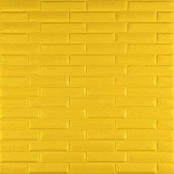 3D панель самоклеюча кладка жовта 700х770х7мм (037) SW-00000302