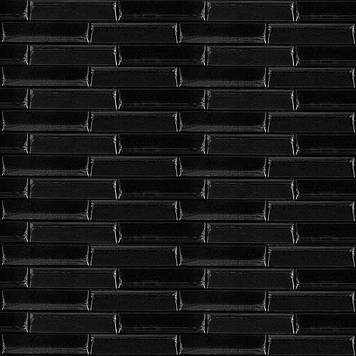 3D панель самоклеюча кладка чорна 700х770х7мм (038) SW-00000303