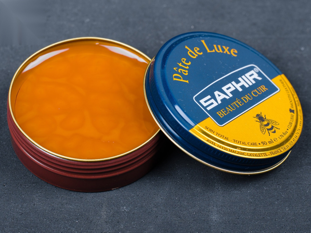 Паста для взуття Saphir Pate De Luxe, кол. світло-коричневий (03), 50 мл