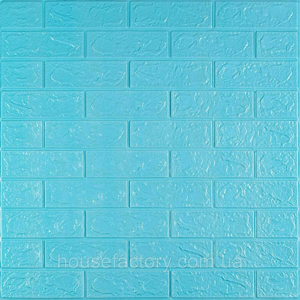 3D панель самоклеюча цегла Бірюза 700х770х3мм (002-3) SW-00000573, фото 1